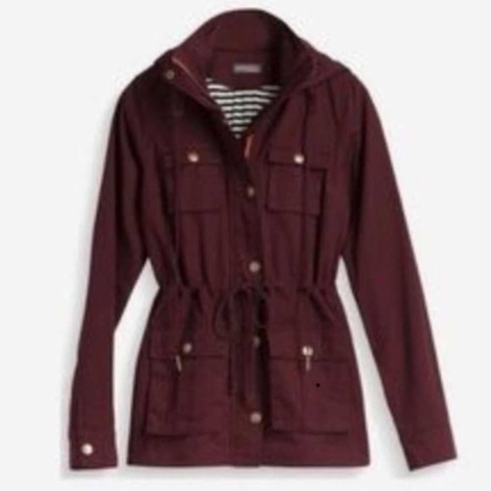 41 Hawthorn Chaplin Lined Hooded Anorak Cargo Utility Jacket Size Medium Brown